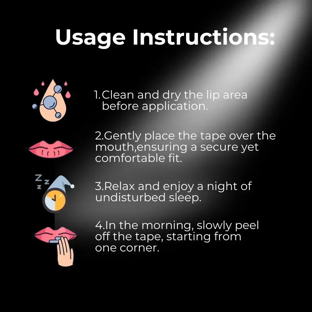 30Pcs Mouth Tape Sleeping Keep Mouth Close Prevent Snoring Gentle Sleep Strip